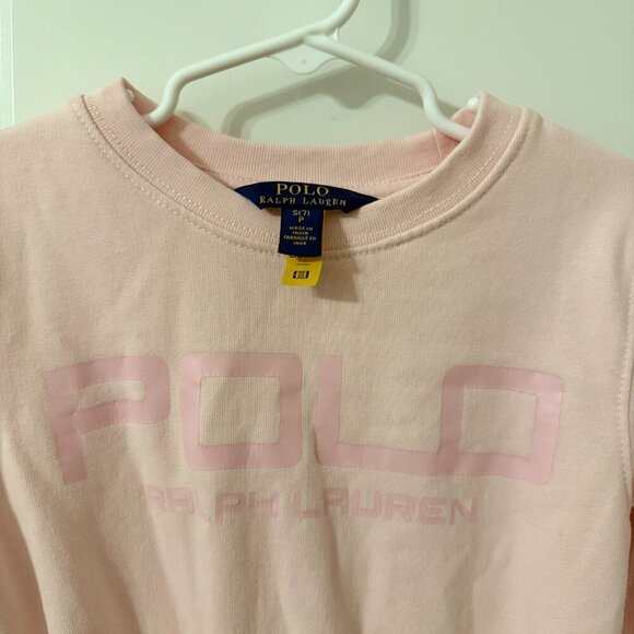 Polo Ralph Lauren Girls Pink Sweatshirt Dress Size 7 - Picture 3 of 4